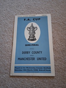 Derby County V Manchester United - FA Cup Semi Final 1947/48 for sale on Ebay