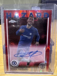 TOPPS Chrome UCC 24/25 - Eden Hazard Red Lava Numbered 4/5 - Chelsea FC for sale on Ebay