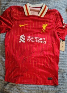 Liverpool FC 24/25 Home Jersey Nike team signed with COA for sale on Ebay