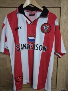 SOUTHAMPTON 1995-97 FOOTBALL SHIRT JERSEY RARE TRIKOT GENUINE PONY VINTAGE LARGE for sale on Ebay