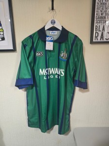 Newcastle United 1993/95 Asics Third shirt, BNWT, Large for sale on Ebay