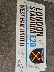West Ham Signed Metal Sign 7 Players Football for sale on Ebay
