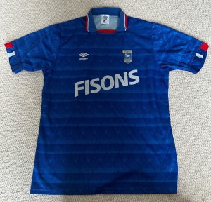 1989-92 Ipswich Town Matchworn Home shirt #4 for sale on Ebay
