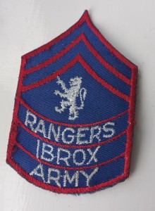 Glasgow Rangers FC sew on badge patch, vintage 1970s football memorabilia, Ibrox for sale on Ebay