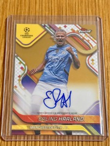 2024-25 Topps Finest UEFA Erling Haaland Auto Gold Refractor /50 Manchester City for sale on Ebay