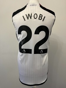 Signed ALEX IWOBI Shirt - Fulham FC -COA- Arsenal Everton Nigeria for sale on Ebay