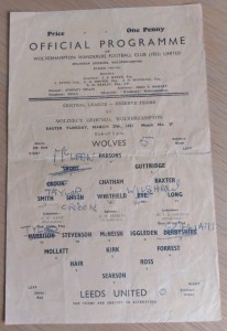Wolves Res - Wolverhampton Wanderers v Leeds United Res 1950-51 for sale on Ebay