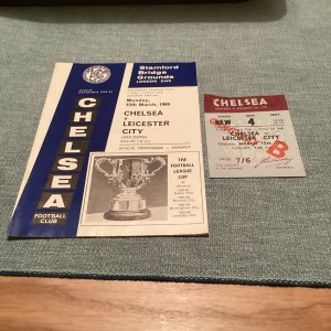 1964/5 Chelsea v Leicester City . League cup final Plus rare Match ticket. for sale on Ebay