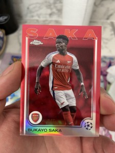 Topps Chrome Bukayo Saka Arsenal FC 2024-25 UCC 77 /5 Cards Arsenal for sale on Ebay
