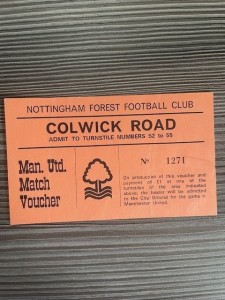 NOTTM FOREST V MANCHESTER UNITED 77/8 for sale on Ebay