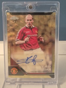 Topps Chrome Manchester United Deluxe Jaap Stam 1/1 Superfractor for sale on Ebay