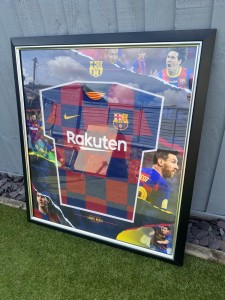 Messi framed signed 2019/2020 Barcelona shirt with certificate of authenticity. for sale on Ebay