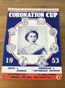 1953 Celtic v Arsenal / Hibernian v Tottenham Coronation Cup 1st Round Programme for sale on Ebay