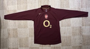 Original Authentic Nike Arsenal 05/06 Long Sleeve Home Shirt Large Final Salute for sale on Ebay