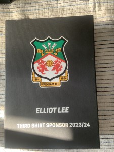 Elliot Lee Signed Replica Shirt Wrexham AFC for sale on Ebay