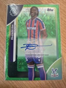 Topps Premier League 2026 Eberechi Eze Crystal Palace Numbered Auto 51/99 for sale on Ebay