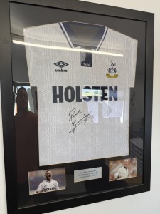 paul gascoigne signed Tottenham Hotspur  shirt framed With COA for sale on Ebay