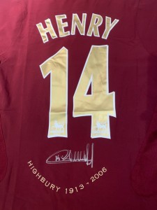 Thierry Henry Hand Signed Arsenal 2005/07 HIGHBURY #14 Shirt & Certified COA for sale on Ebay
