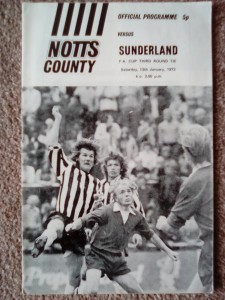 Notts County v Sunderland  Fa Cup 3rd round 13/1/1973 for sale on Ebay