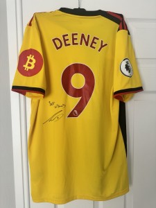 Match Worn Watford Home Shirt 2019/2020 Unwashed Signed Troy Deeney for sale on Ebay