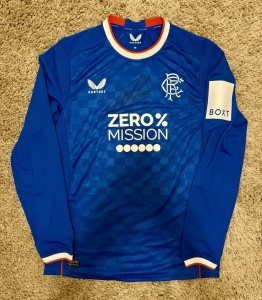 Glasgow Rangers 22/23 James Tavernier Signed Match Shirt for sale on Ebay