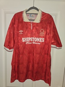 vintage Nottingham Forest home shirt from the 1990-92 for sale on Ebay