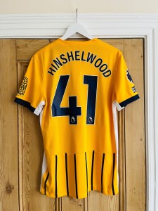 Match worn Jack Hinshelwood #41 Brighton FC 2024/2025 Home Shirt vs Arsenal for sale on Ebay