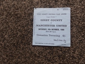derby county v man united ticket stub 4/10/1969 for sale on Ebay