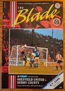 Sheffield United v Derby County football programme - 8 December 1990 POSTPONED for sale on Ebay
