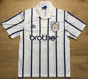 ORIGINAL MANCHESTER CITY 1993/95 Away Shirt MEDIUM UMBRO VGC ‘Beagrie 11’ Rare for sale on Ebay