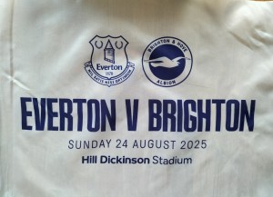 Everton V Brighton Flag (Rare White) for sale on Ebay