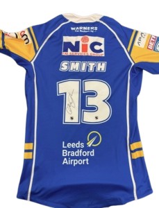 LIMITED EDITION Leeds Rhinos Barnardos Takeover shirt MATCH WORN Signed SMITH for sale on Ebay