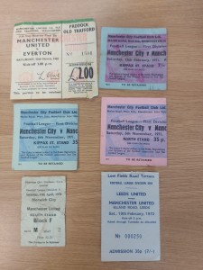 6 MANCHESTER UNITED TICKET STUBS 1970'S 80'S for sale on Ebay