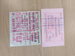 TICKETS MANCHESTER UNITED V CITY 1968 POSTPONED for sale on Ebay