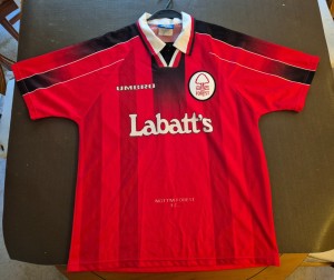 Good Condition Original Nottingham Forest Shirt 1996/98 Labatt's L Large for sale on Ebay
