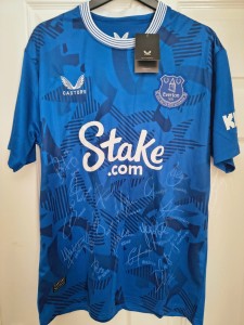 Everton FC Signed 2024/25 shirt - Final season at goodison park for sale on Ebay