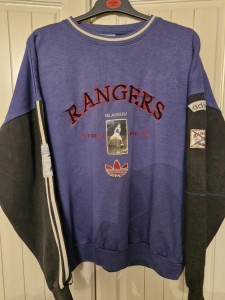 Glasgow Rangers Adidas Original Vintage Sweatshirt 40/42 Large Very Rare for sale on Ebay