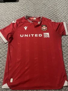 Wrexham 2023/24 Macron Men's Home Shirt for sale on Ebay