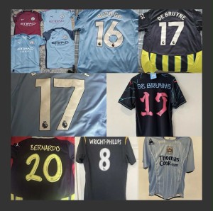 Manchester City Bundle 40 Shirts for sale on Ebay