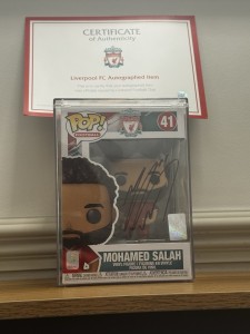 Mo Salah Signed Pop Funko Club Issued- Liverpool Officially Signed for sale on Ebay