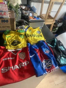5 Genuines Football Shirts Job Lot Bundle Including Manchester United Champions for sale on Ebay