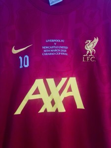 Liverpool Fc Player Worn Warm Up Jumper Wembley Vs Newcastle Alexis Mac Allister for sale on Ebay