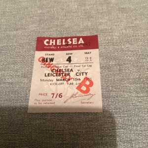 1964/5 Chelsea v Leicester city League cup final Match ticket. for sale on Ebay