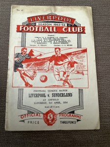 3 April 1954 Liverpool v Sunderland for sale on Ebay