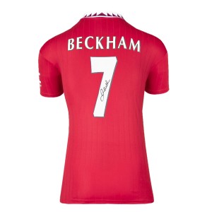 David Beckham Signed Manchester United 2022-23 Home Shirt Autograph COA for sale on Ebay