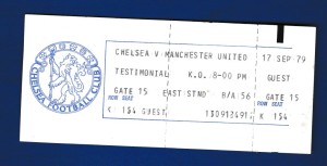 Chelsea V Manchester United Bonetti Testimonial Complete Ticket for sale on Ebay