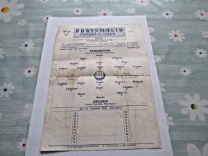 PORTSMOUTH V CHELSEA SINGLE SHEET L.CUP 14.12.1960 for sale on Ebay