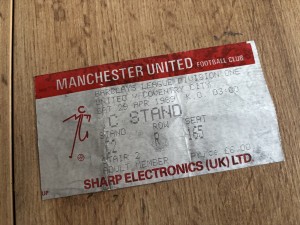1989 TICKET STUB DIV ONE    MANCHESTER UNITED MAN UTD V COVENTRY CITY  29/4/89 for sale on Ebay