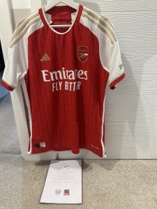 MATCH WORN Gabriel Magalhaes Home Shirt 23/24 Arsenal vs Everton with COA for sale on Ebay