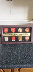 Crests of Arsenal football club framed set of crest badges for sale on Ebay
